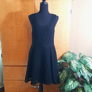 JustFab eyelet design black dress sz.M